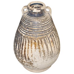 18th Century Handmade Two Handled Vase, Cambodia