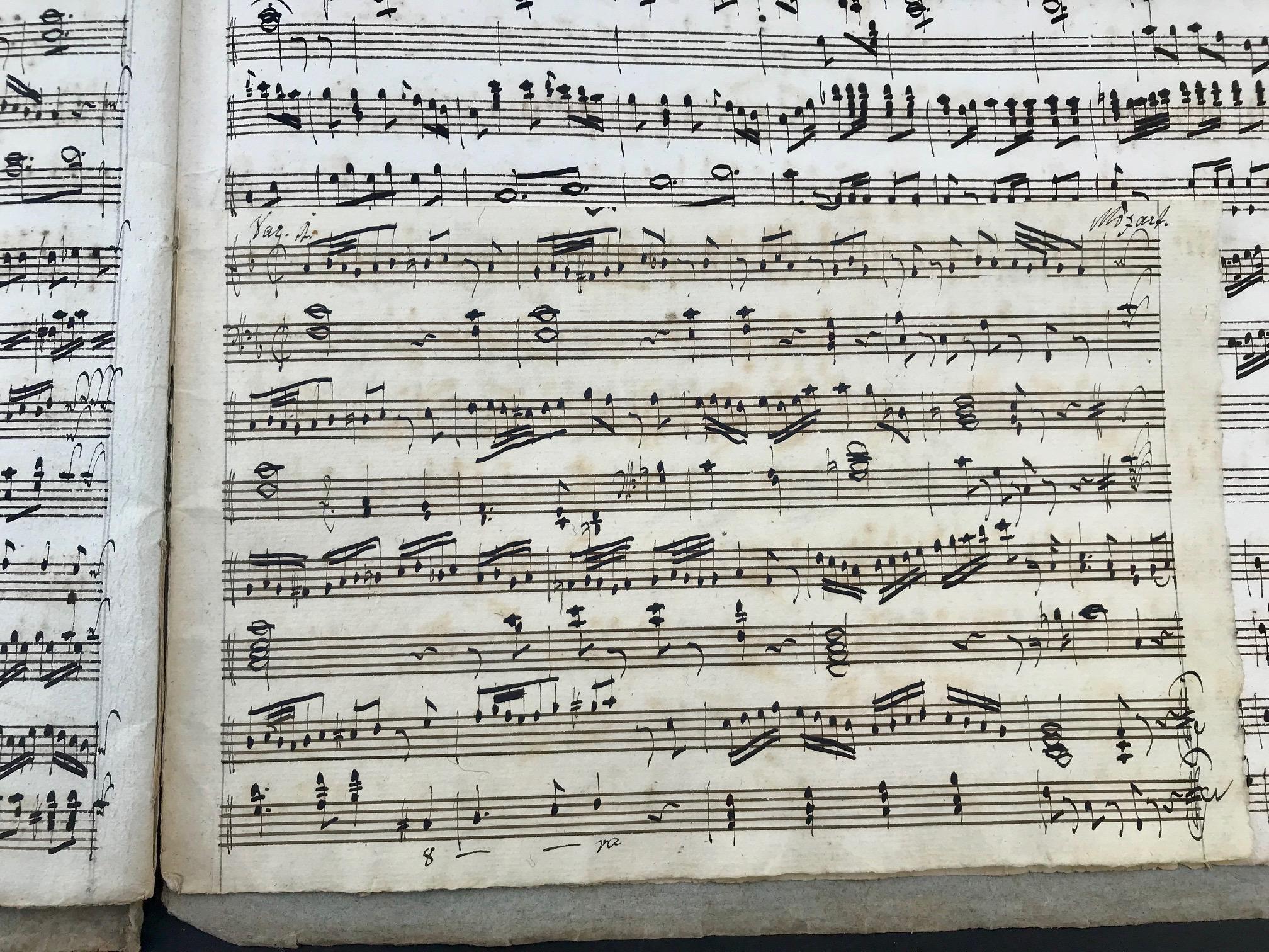 Fait main musique manuscrite du 18e siècle:: Manuscrit pour piano:: Mozart:: Pleyel