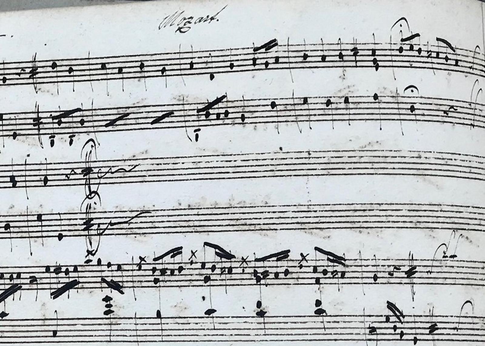 Papier musique manuscrite du 18e siècle:: Manuscrit pour piano:: Mozart:: Pleyel
