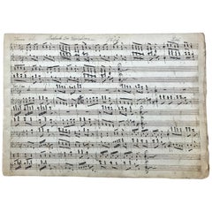 18th Century Handwritten Music, Piano Manuscript, Mozart, Pleyel