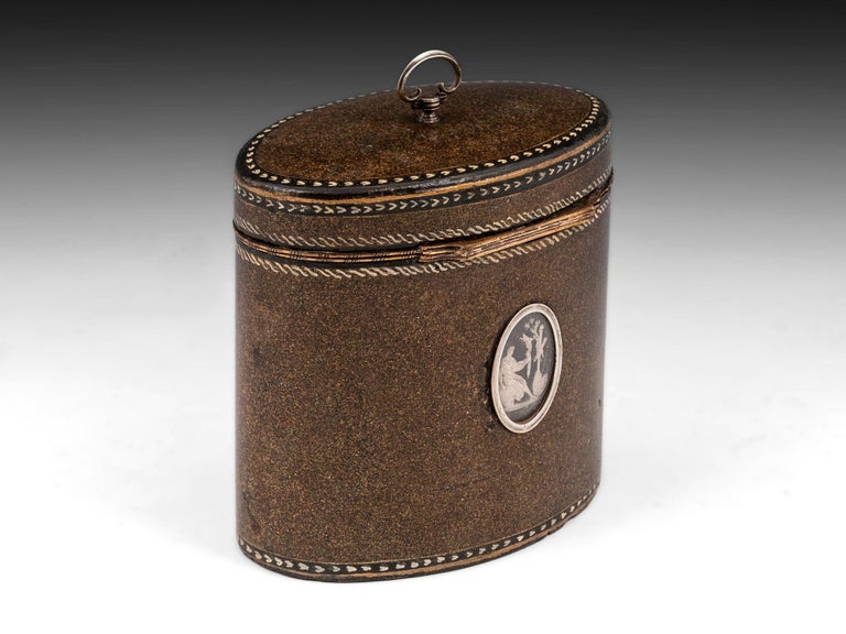 18th Century Henry Clay Papier Mache Tea Caddy For Sale at 1stDibs
