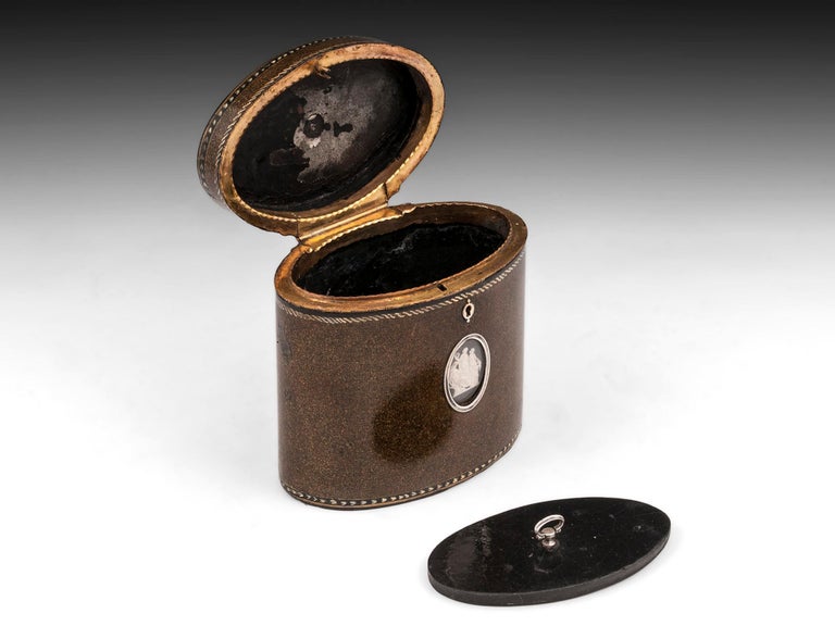 18th Century Henry Clay Papier Mache Tea Caddy For Sale at 1stDibs