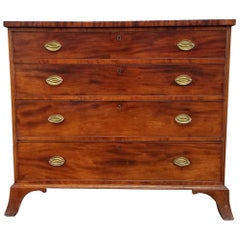 Antique 18th Century Hepplewhite Mahogany Chest