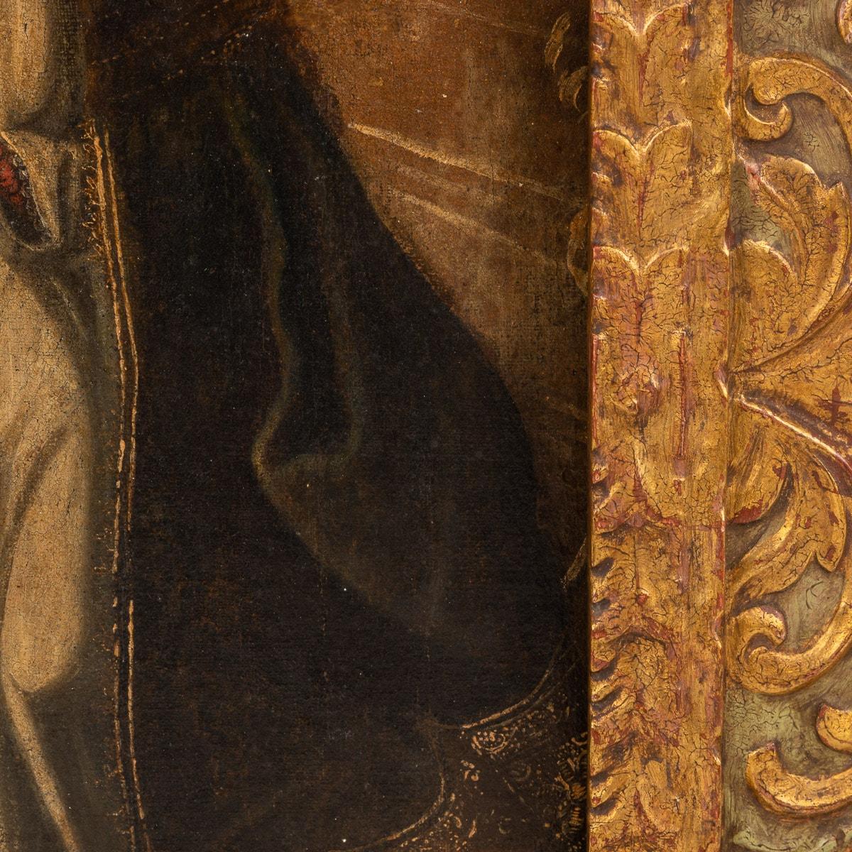 18th Century Hispoaméric Oil on Canvas of a Madonna 'Cusco, Peru' For Sale 3