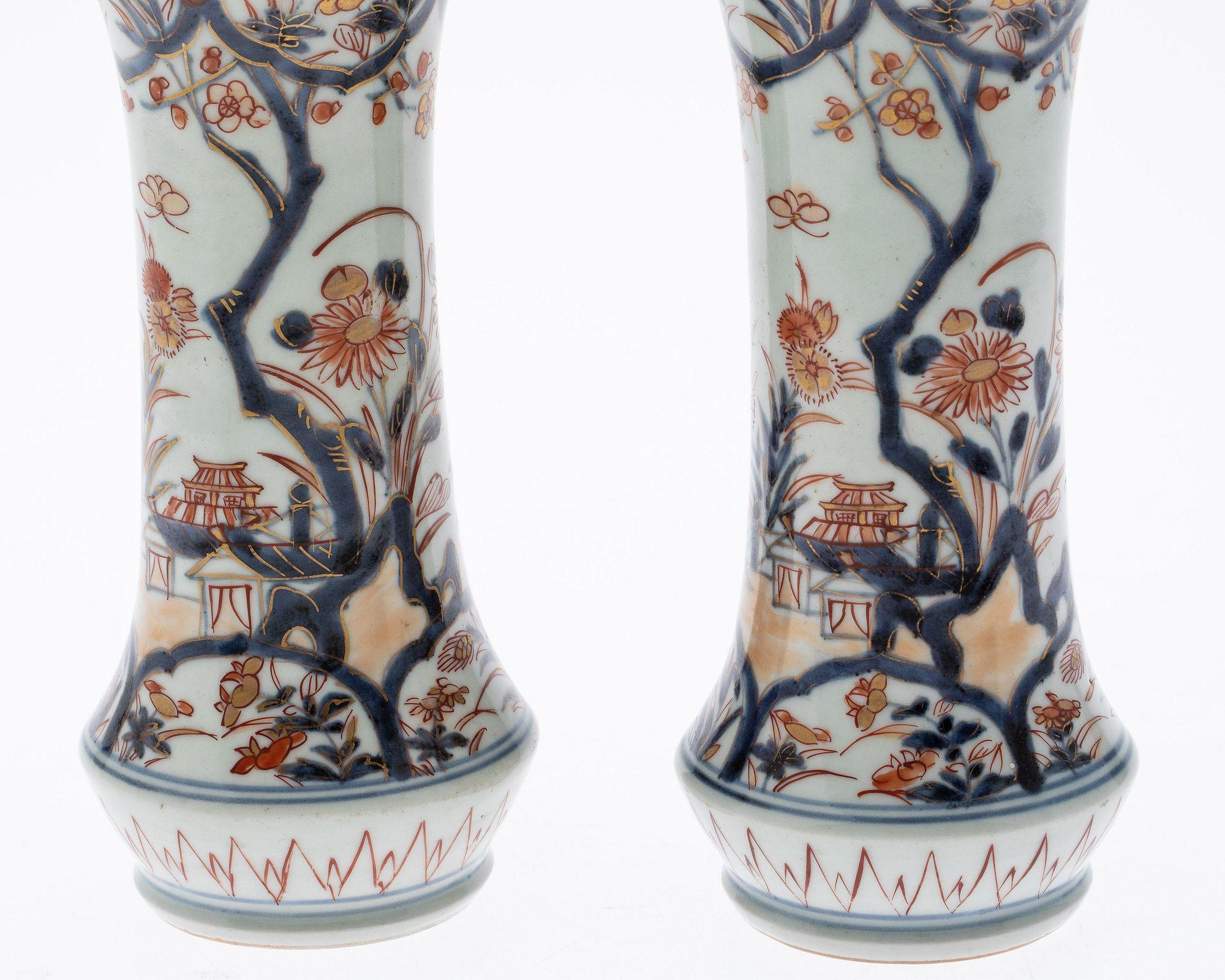 18th Century Imari Porcelain Vase Five Piece Garniture 6