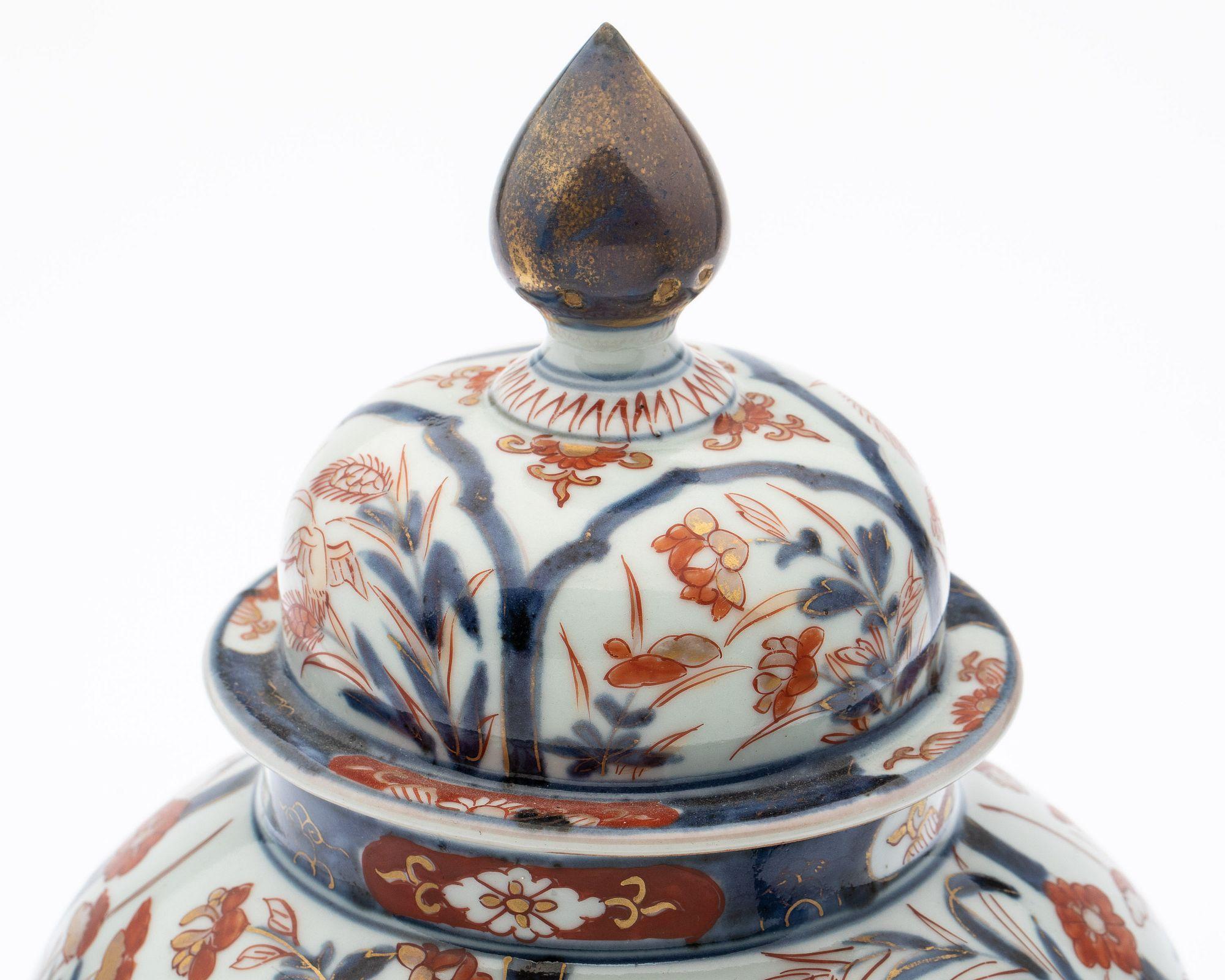Japanese 18th Century Imari Porcelain Vase Five Piece Garniture