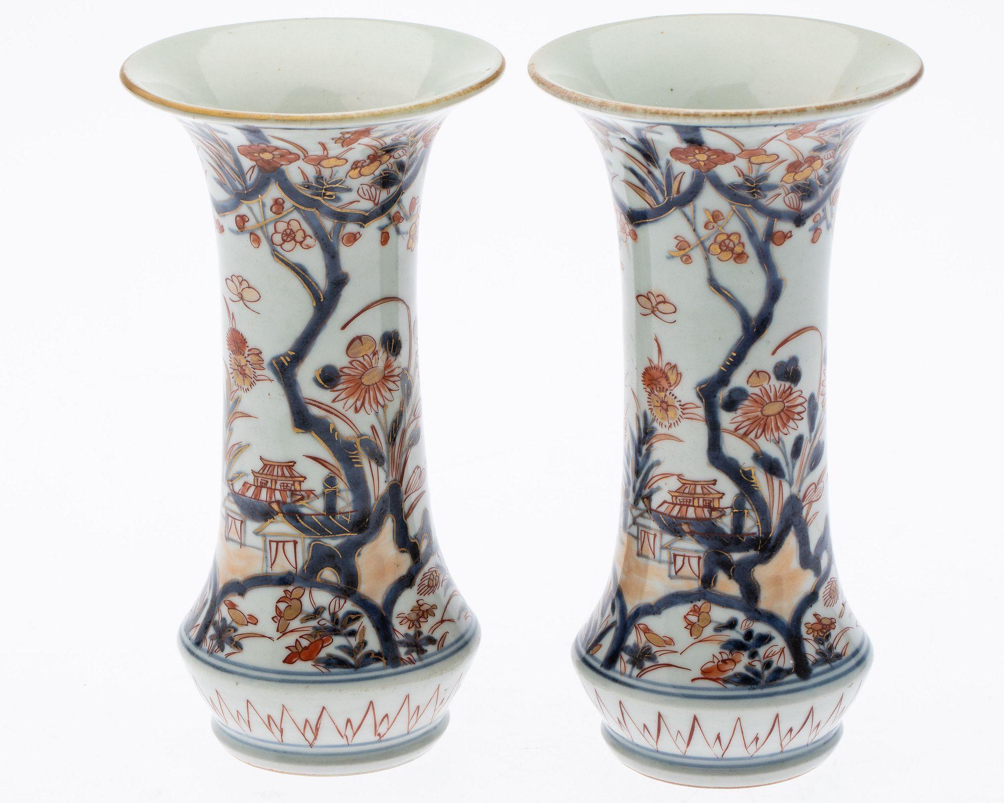 18th Century Imari Porcelain Vase Five Piece Garniture 1