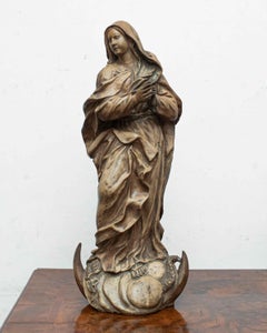18th Century Immaculate Madonna Terracotta Sculpture