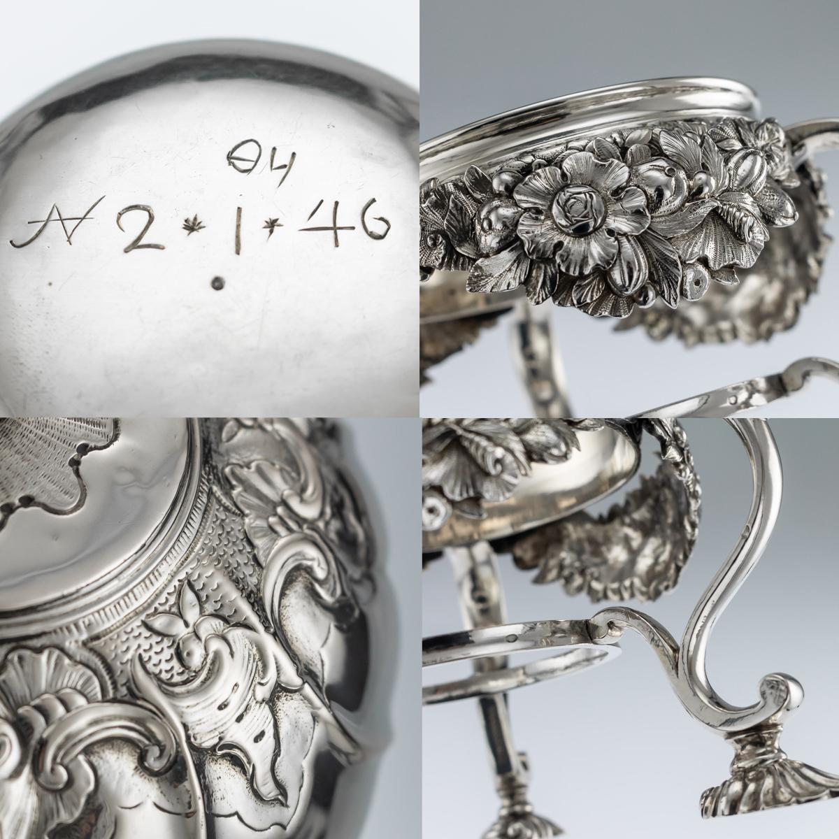 18th Century Imperial Russian Solid Silver Tea Kettle On Stand, Moscow, c.1761 6