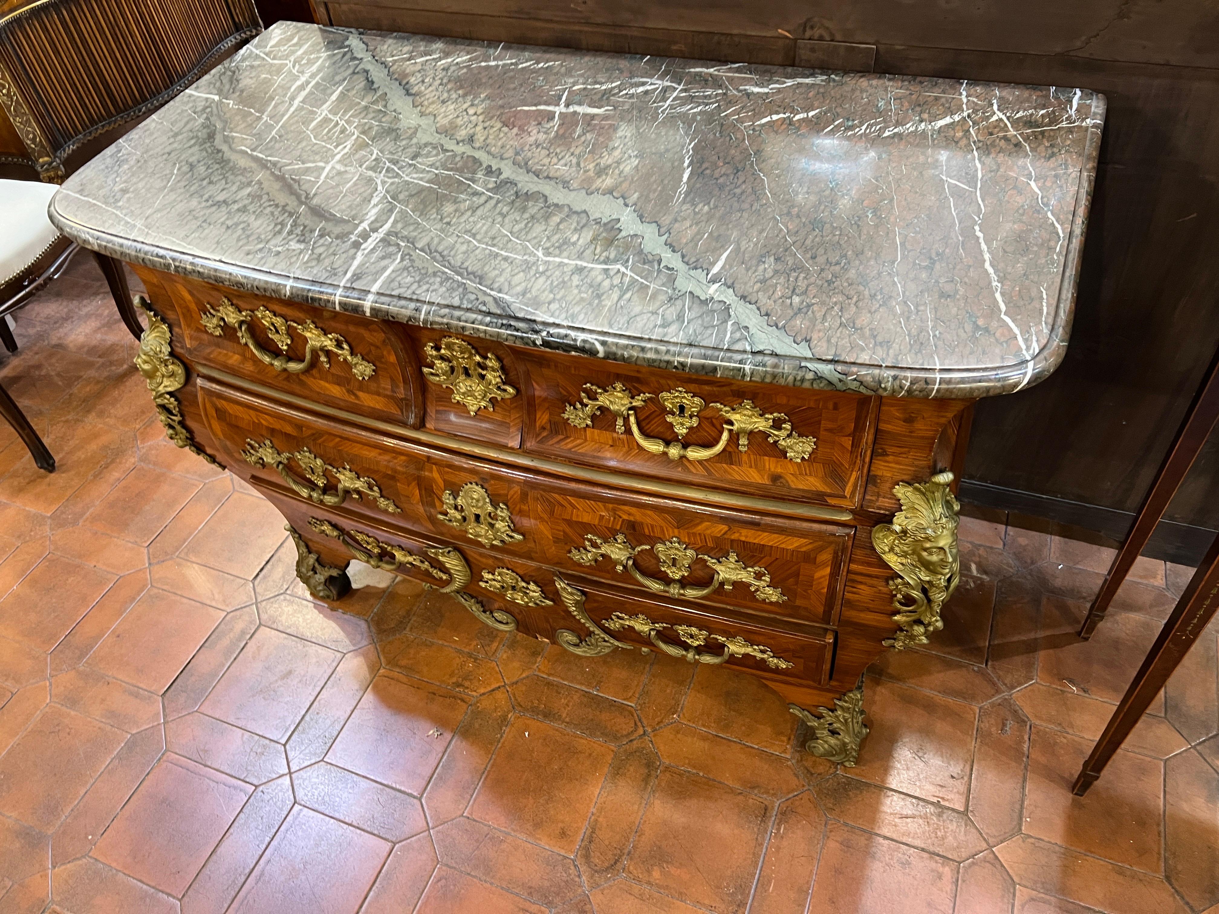 18th Century Important Wooden Commode of King Louis XV  by Pierre Migeon 1740 For Sale 14