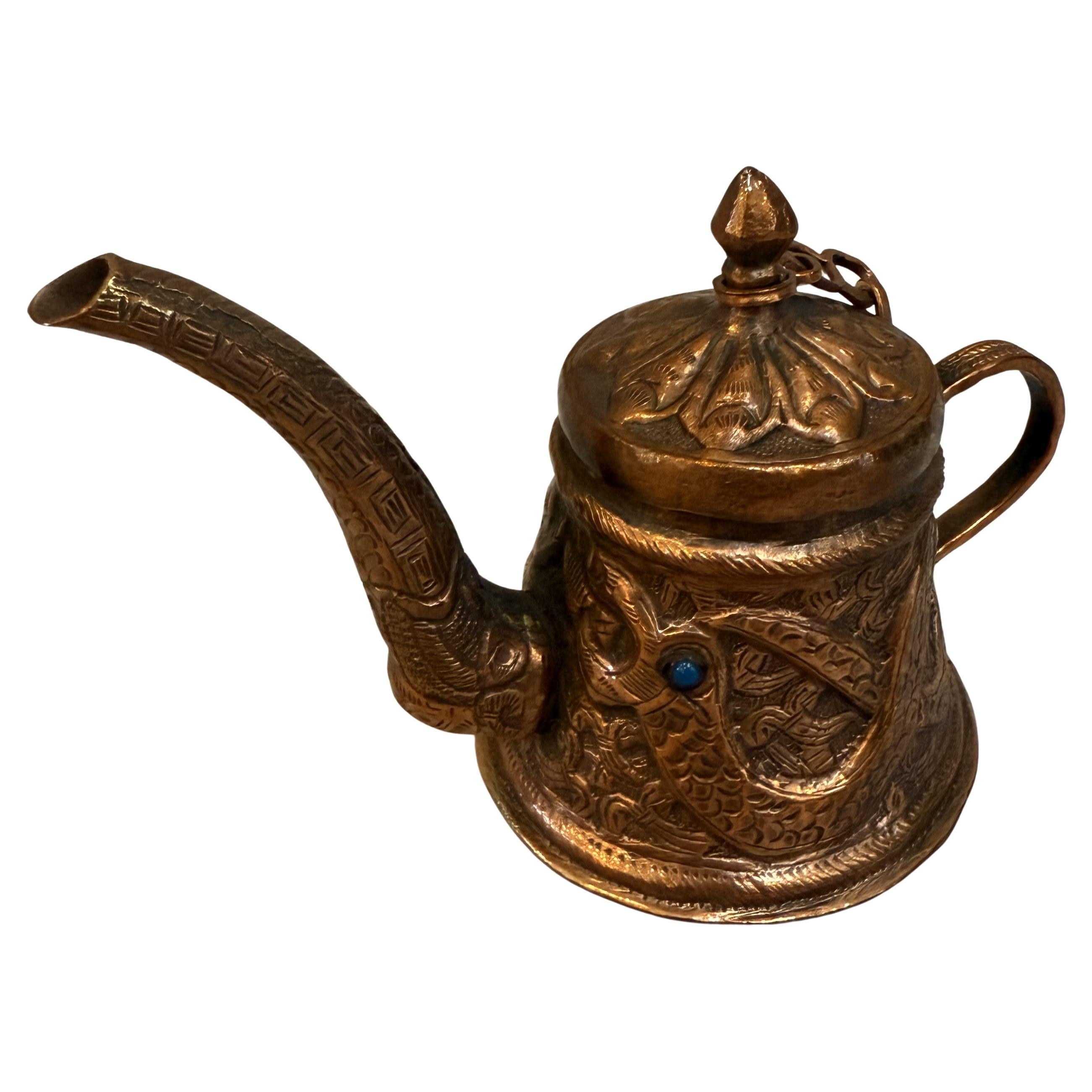 Base de narguile indio "Bidri Ware" del siglo XVIII