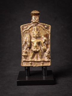 18th century Indian bronze Devotional Plaque of Virabhadra from India