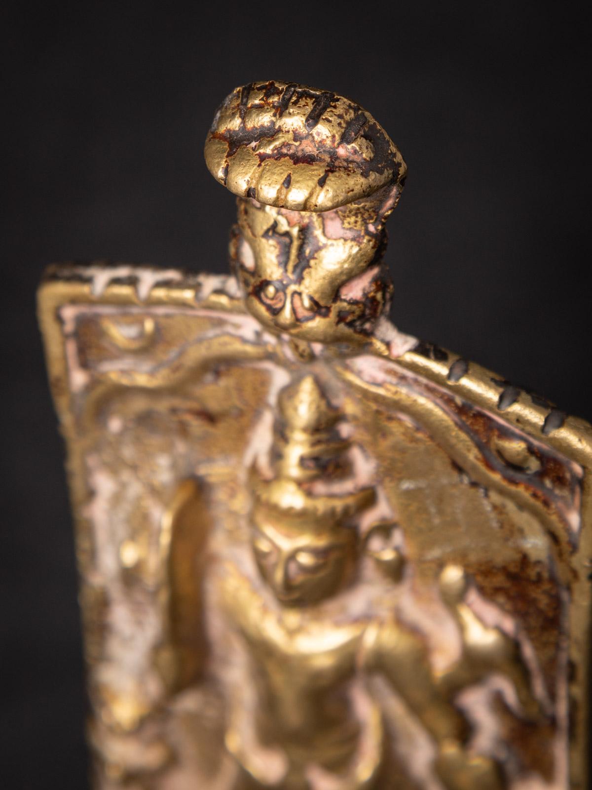 Indien Plaque de dévotion en bronze indien du 18e siècle représentant Virabhadra de l'Inde en vente