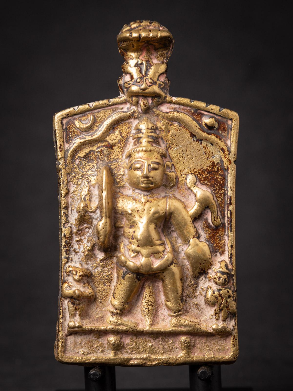 XVIIIe siècle et antérieur Plaque de dévotion en bronze indien du 18e siècle représentant Virabhadra de l'Inde en vente