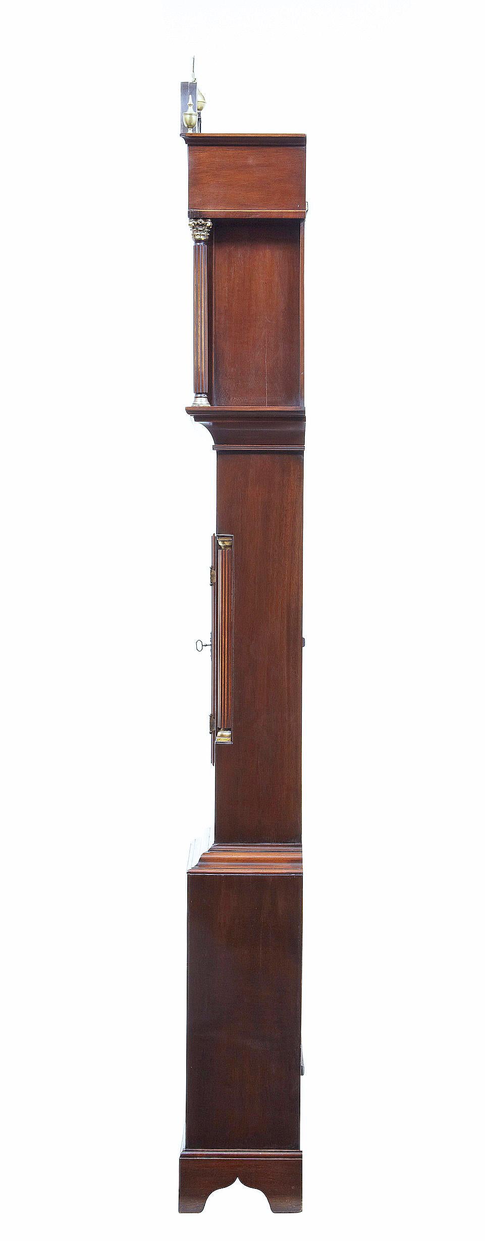 Georgian 18th Century Inlaid Mahogany Long Case Clock by William Underwood of London