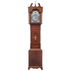 Antique 18th Century Inlaid Mahogany Long Case Clock by William Underwood of London