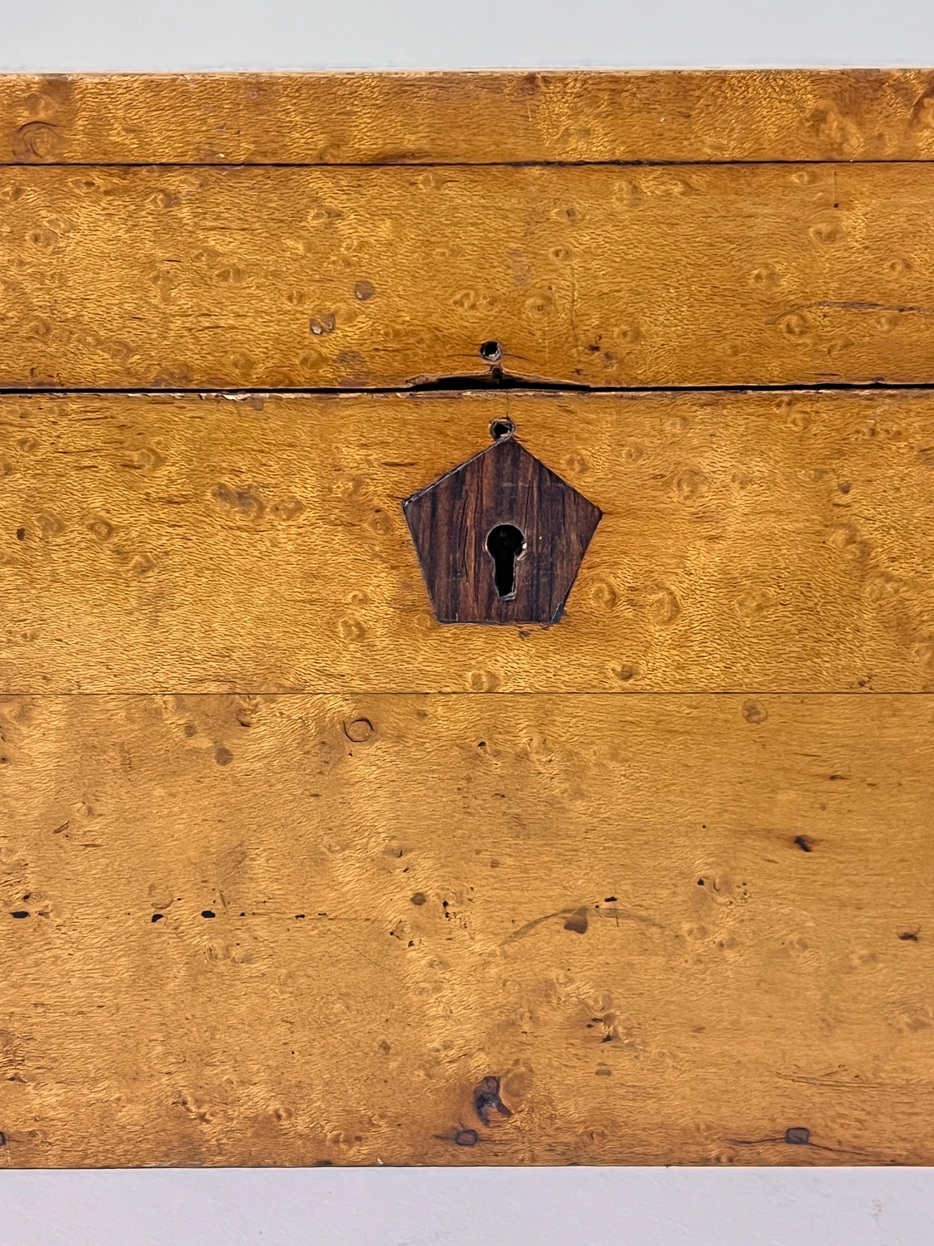 Wood 18th Century Inlaid Marquetry Document Box For Sale