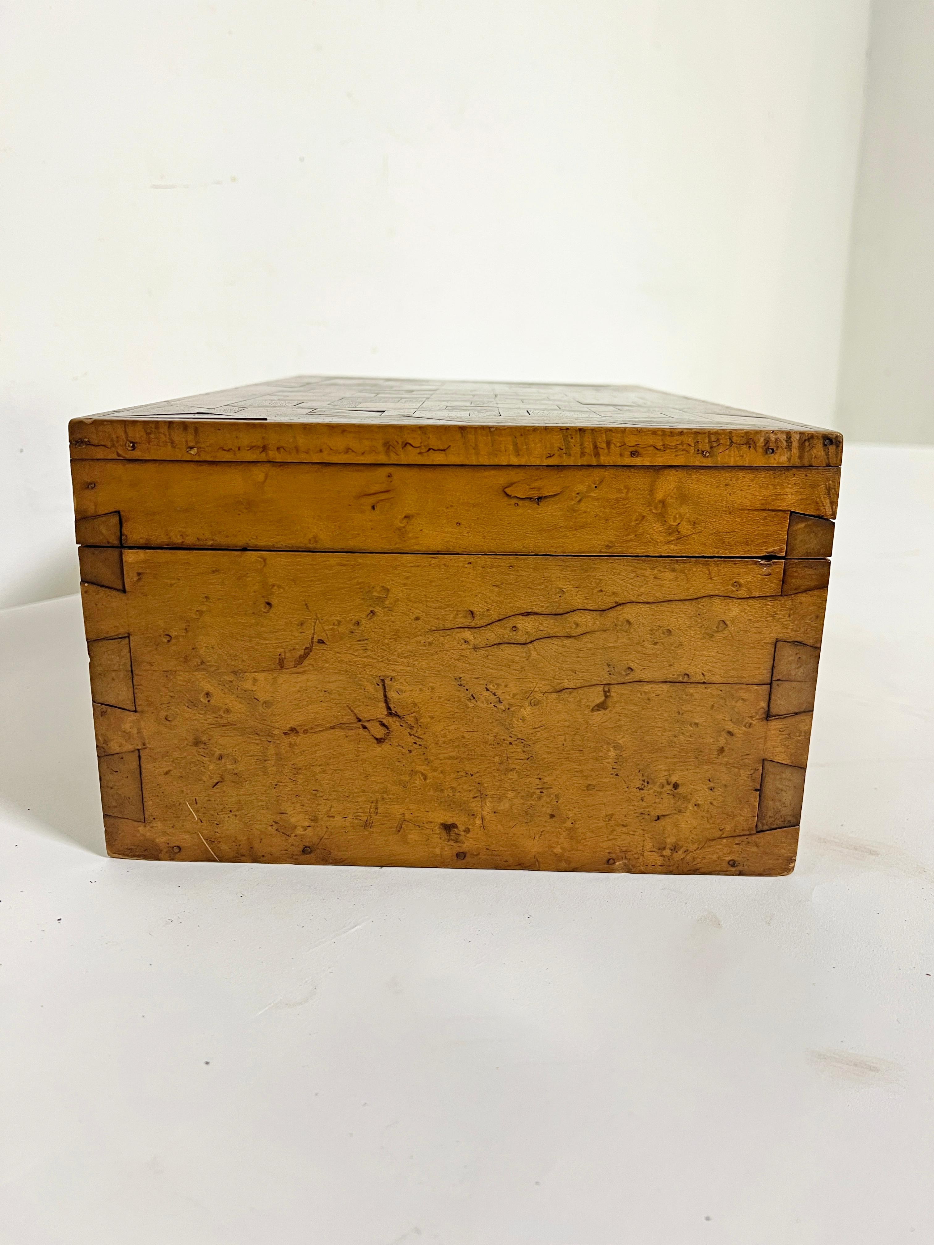 18th Century Inlaid Marquetry Document Box For Sale 1