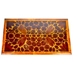 Antique 18th Century Inlaid Oyster Wood Table