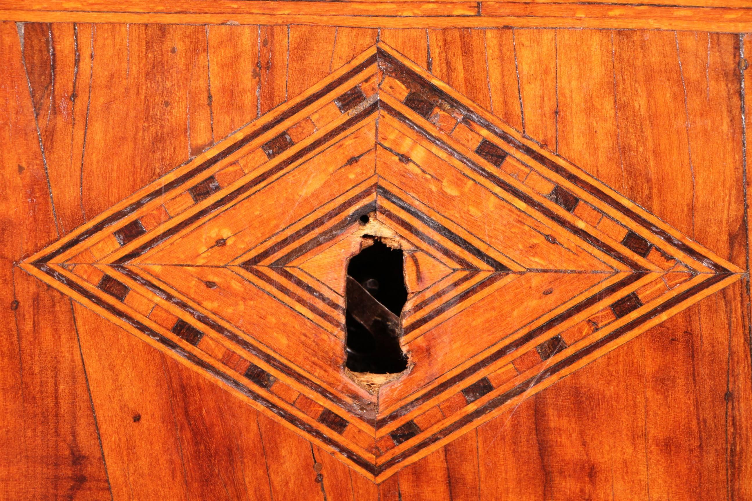 18th Century Inlaid Walnut Three-Drawer Commode 9