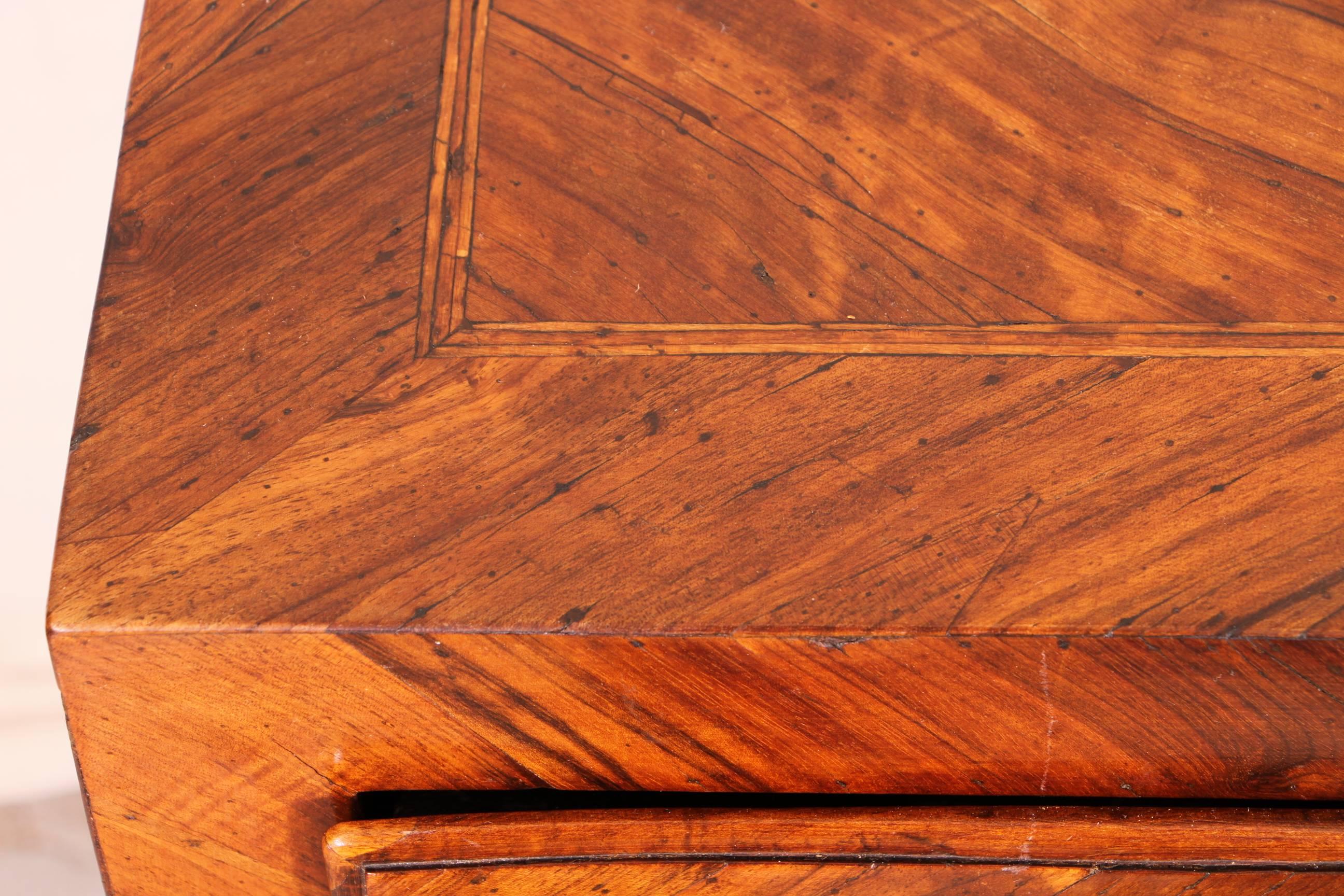 18th Century Inlaid Walnut Three-Drawer Commode 14