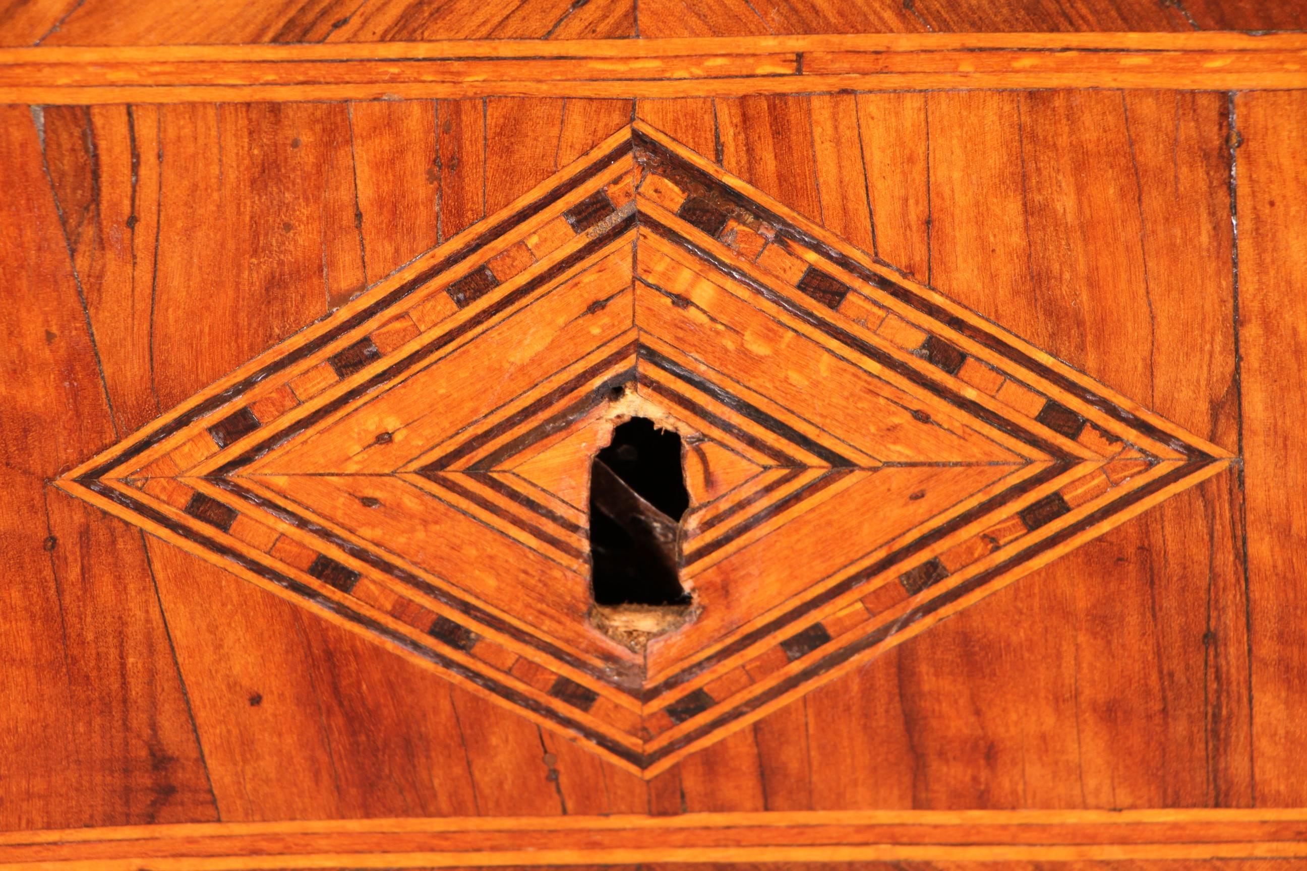 18th Century Inlaid Walnut Three-Drawer Commode 5