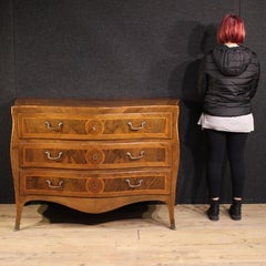 commode napolitaine Louis XV en bois marqueté du XVIIIe siècle, 1770