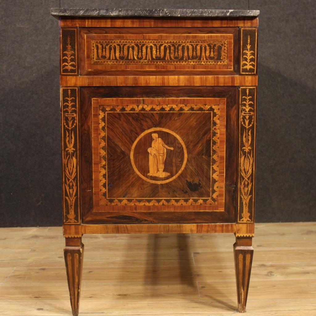18th Century Inlaid Wood with Marble Top Italian Louis XVI Dresser, 1780 8