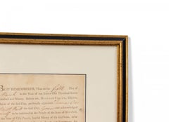 18th Century Inn License in a Gilt Frame