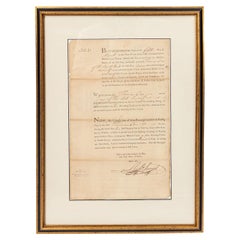 18th Century Inn License in a Gilt Frame