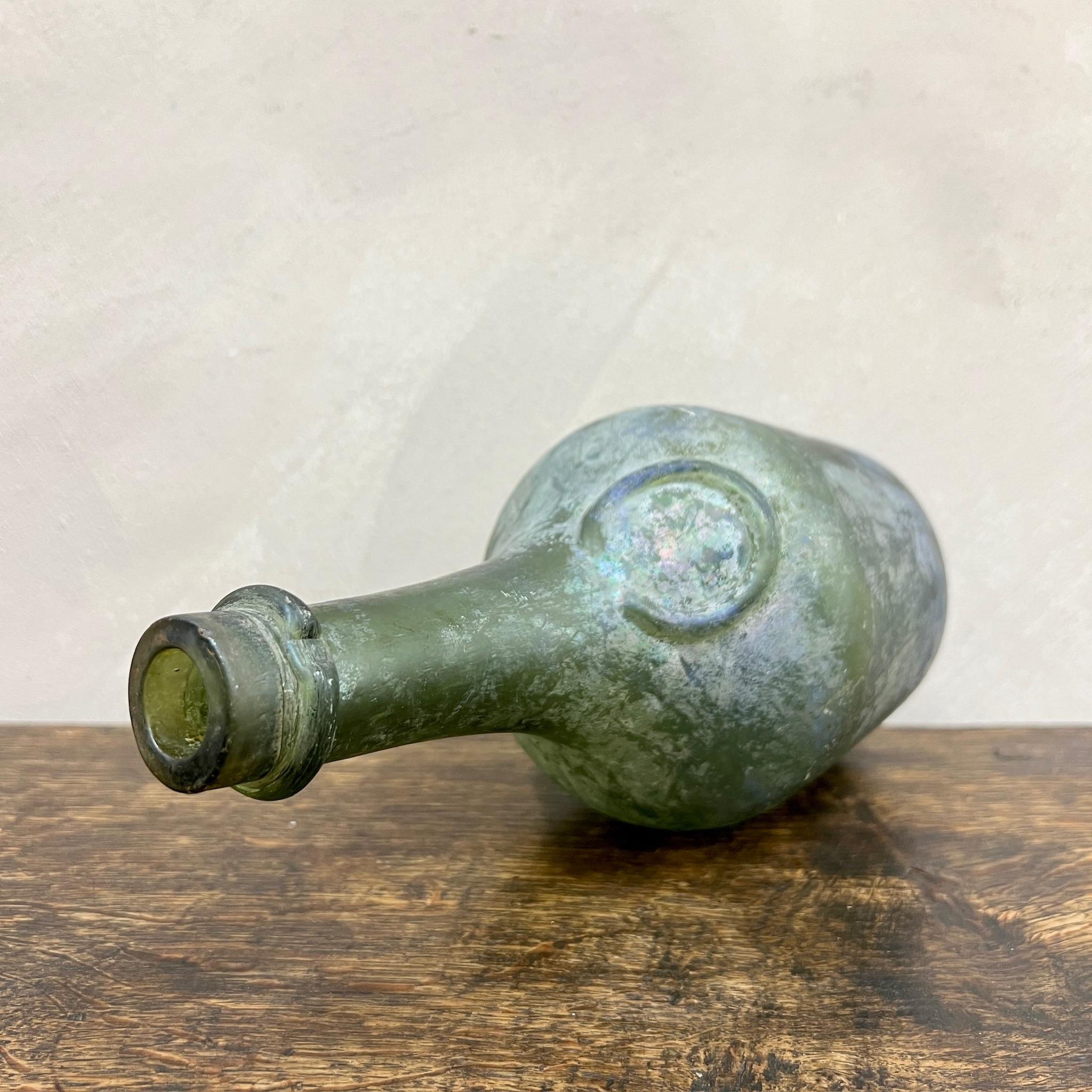 18th Century Iridescent Glass Ship’s Bottle 5