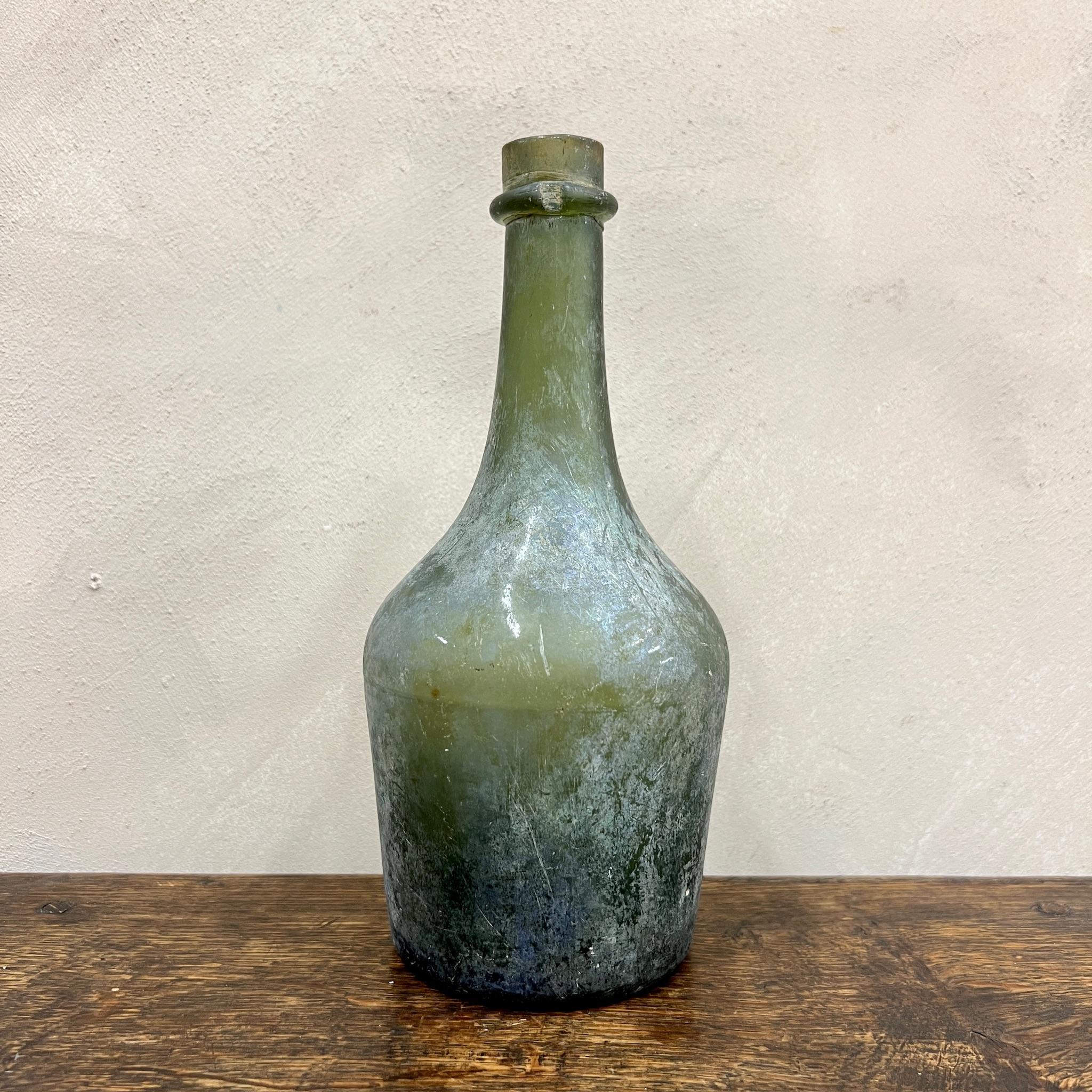 18th Century Iridescent Glass Ship’s Bottle 7