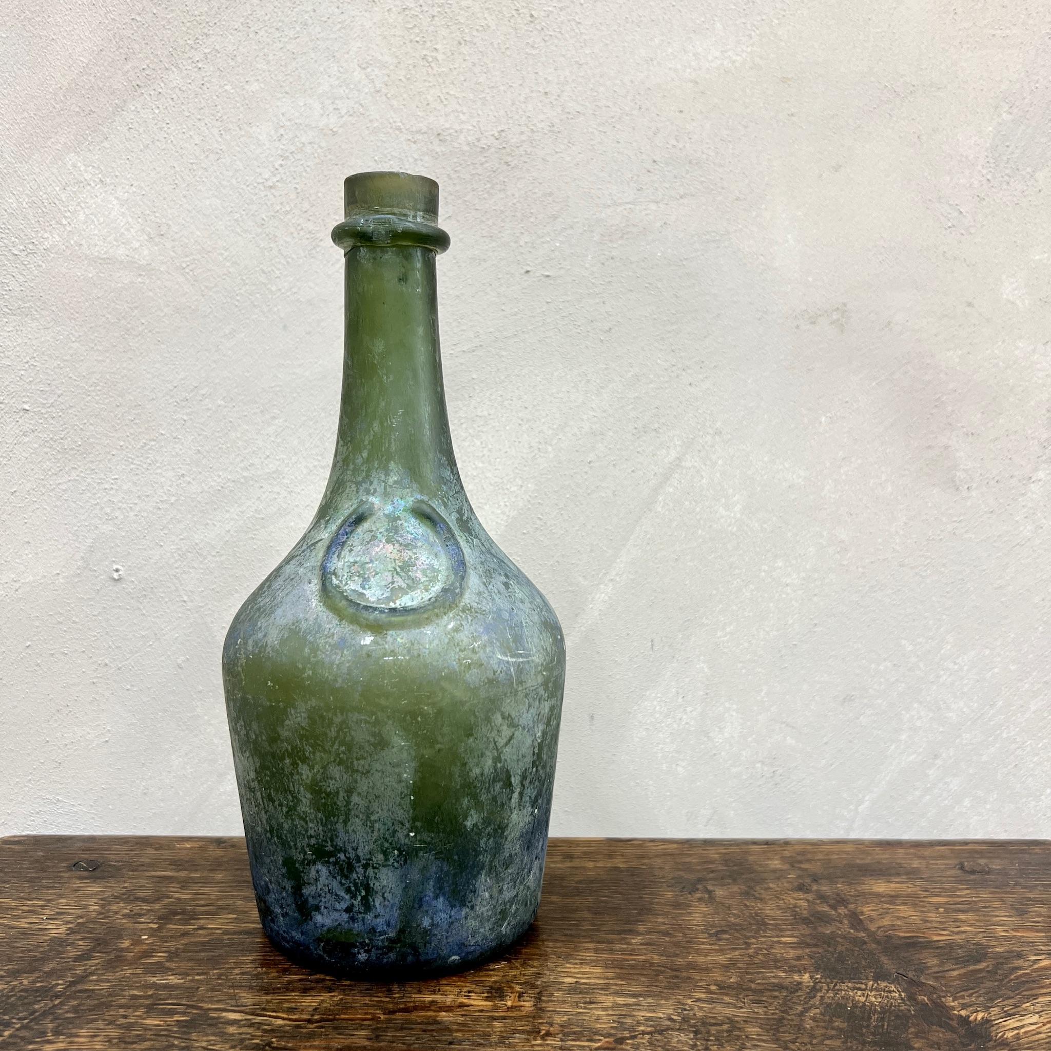 French 18th Century Iridescent Glass Ship’s Bottle