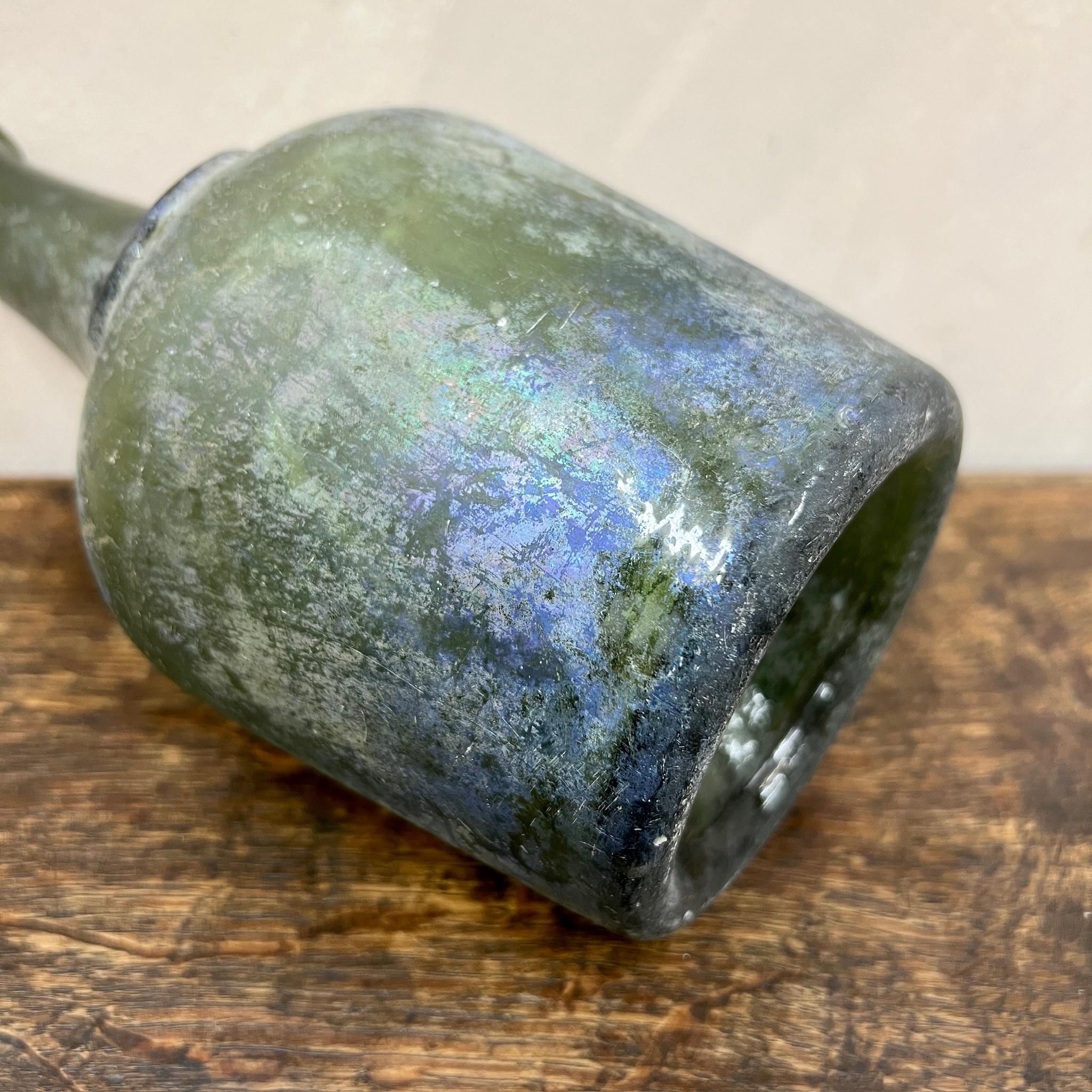 18th Century Iridescent Glass Ship’s Bottle 2