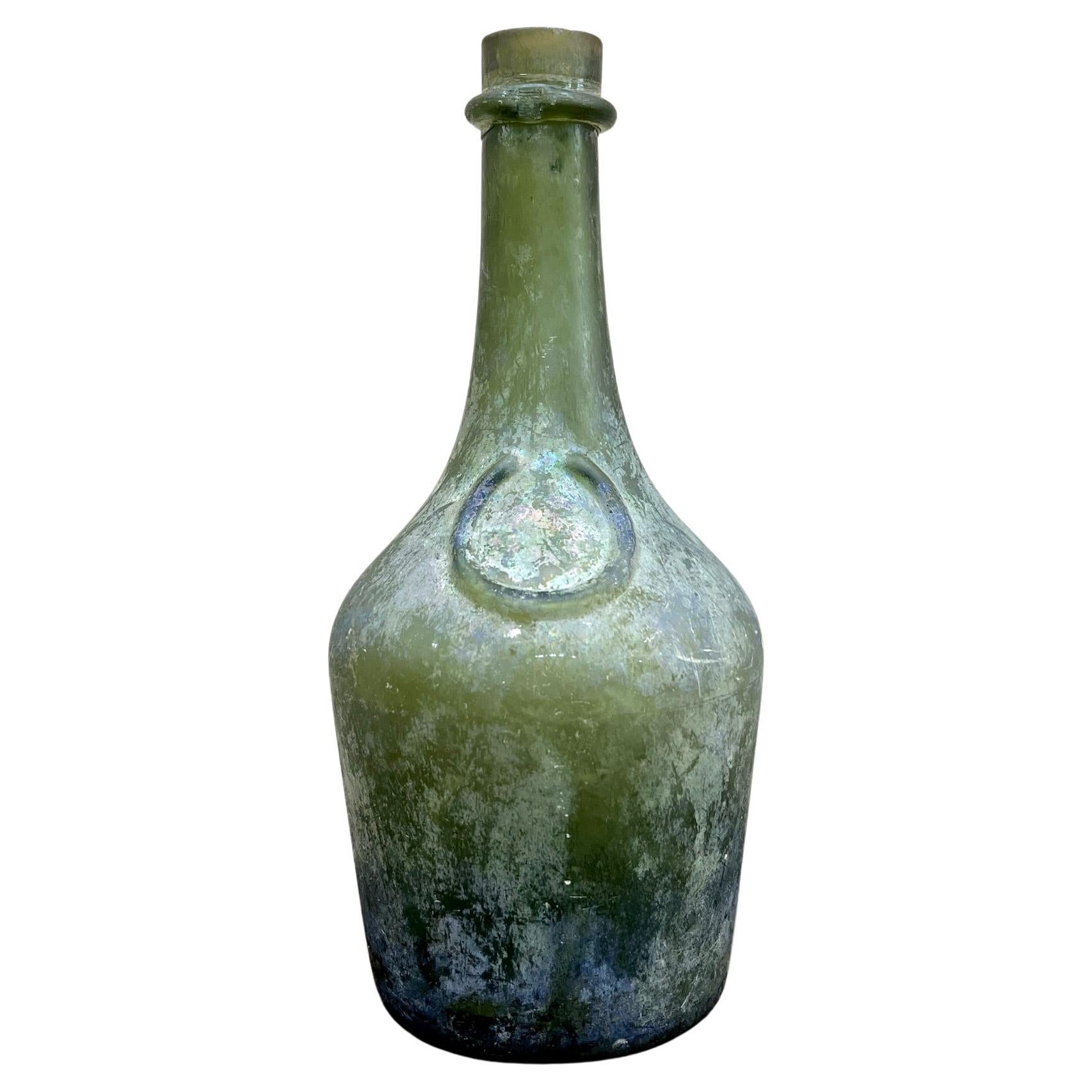 18th Century Iridescent Glass Ship’s Bottle