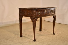 18th Century Irish Carved Oak Lowboy