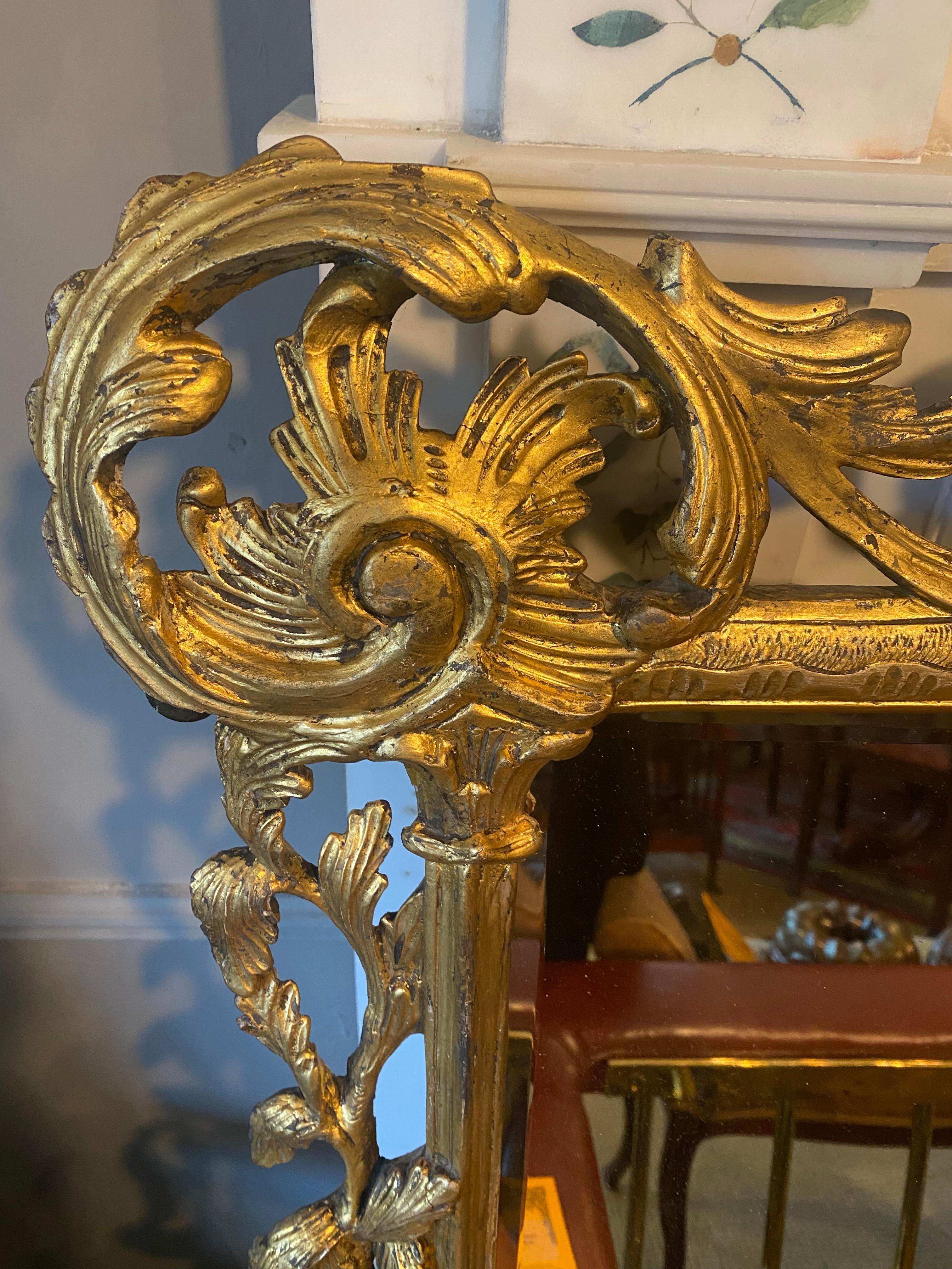 George III 18th Century Irish Chippendale Style Overmantle For Sale