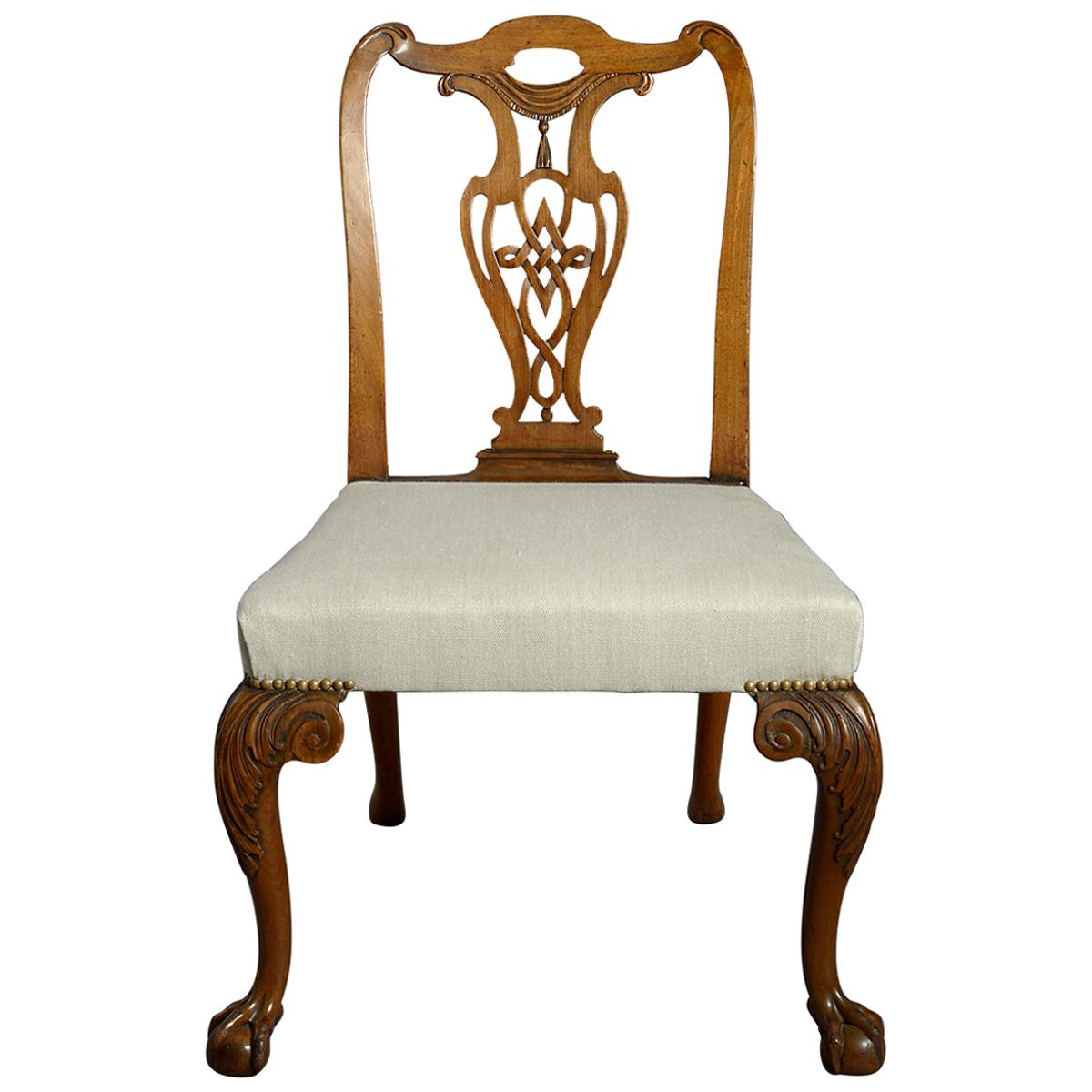 18th Century Irish George III Period Mahogany Side Chair