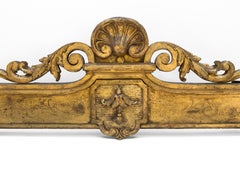 18th Century Irish Georgian Gold Leaf Curtain Pelmet/Canopy Bed Corona