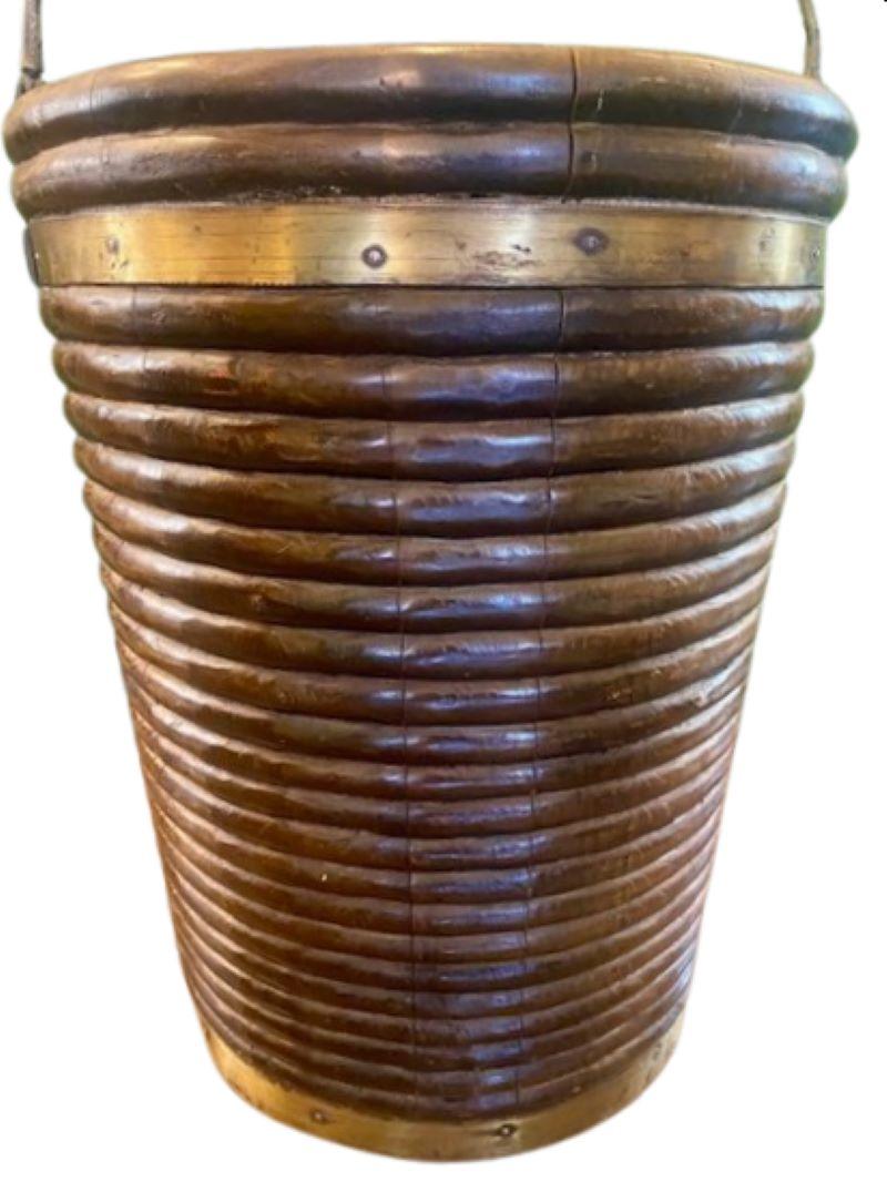 George III 18th Century Irish Georgian Ribbed Peat Bucket For Sale