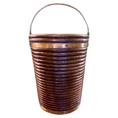 Antique 18th Century Irish Georgian Ribbed Peat Bucket