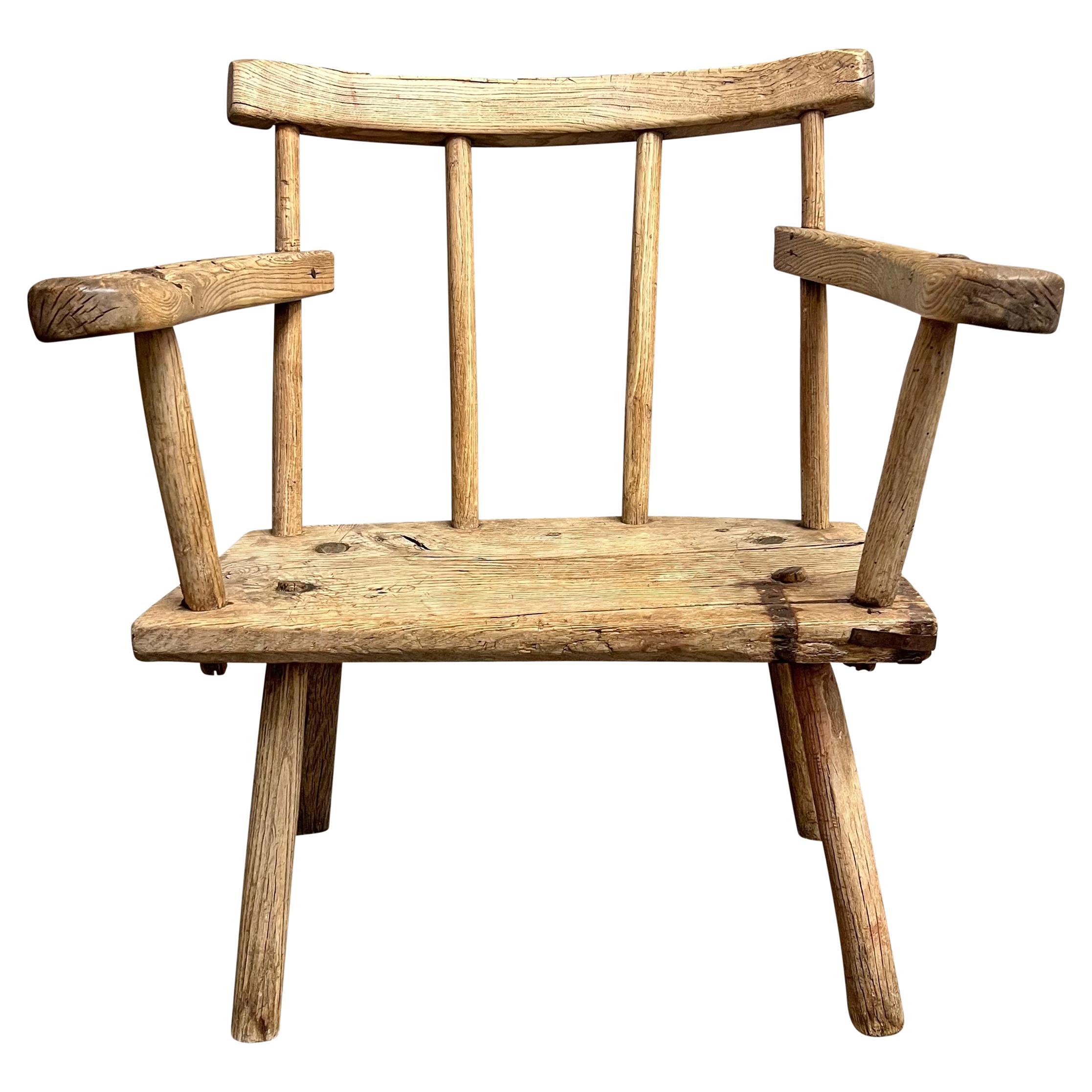 18th Century Irish Hedge Chair For Sale