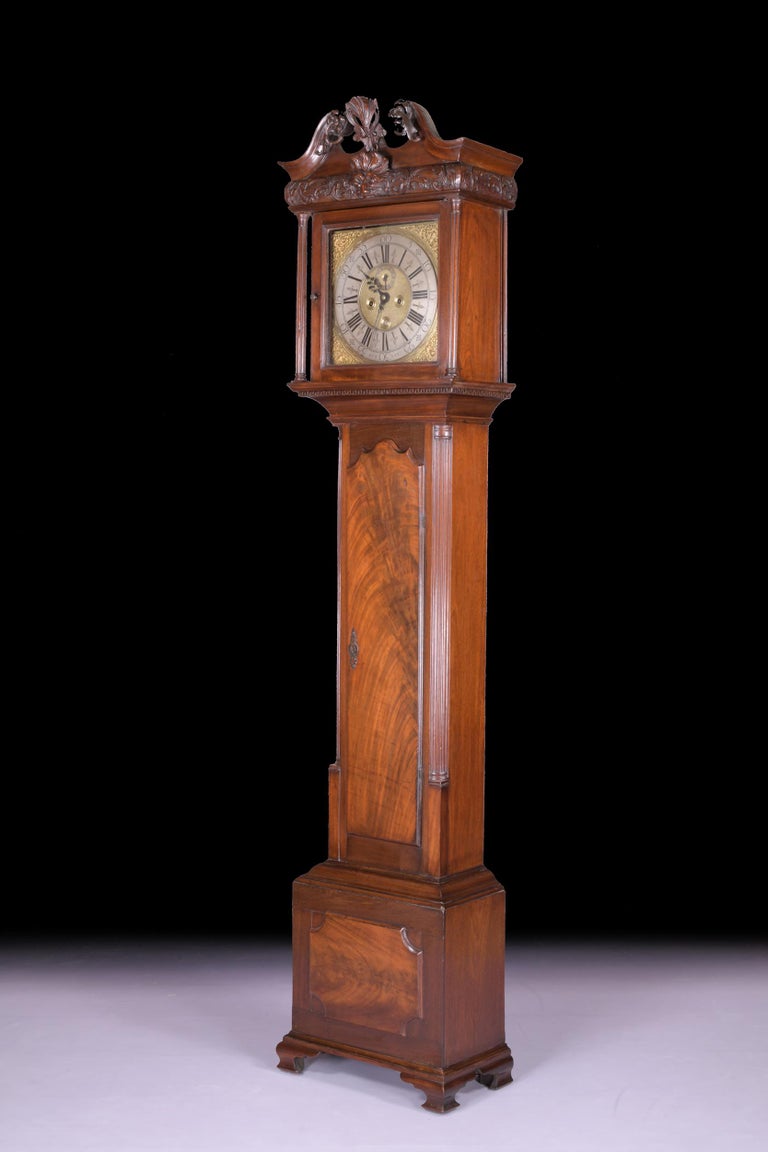 18th Century Irish Longcase Clock by Thomas Sanderson of Dublin Ireland