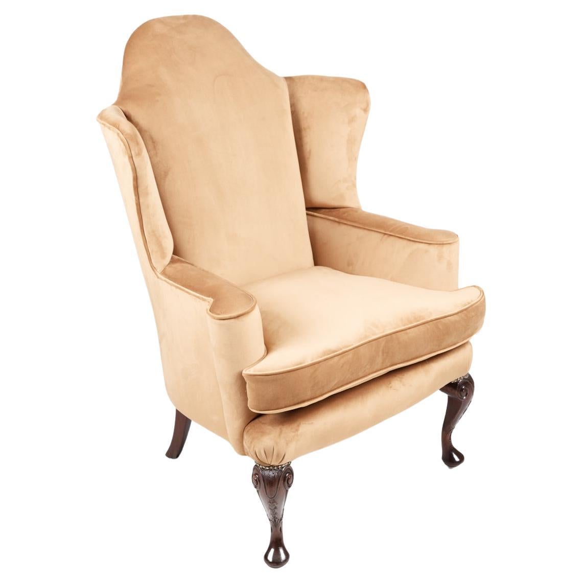 Chaise à oreilles en acajou irlandais du 18e siècle