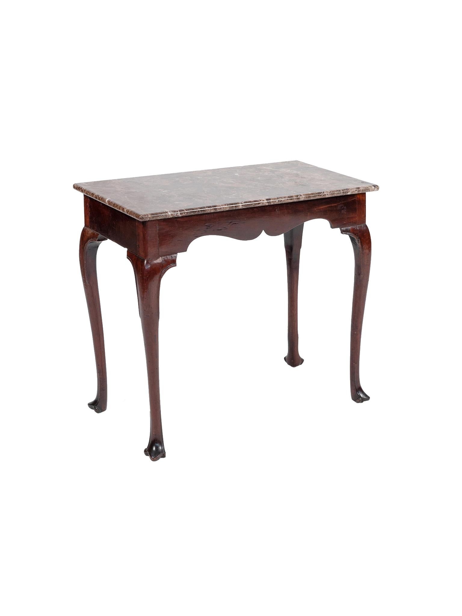 European 18th Century Irish Marble-Top Console Table For Sale