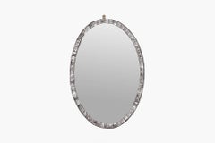 18th Century Irish Waterford Mirror with Clear Glass Studs