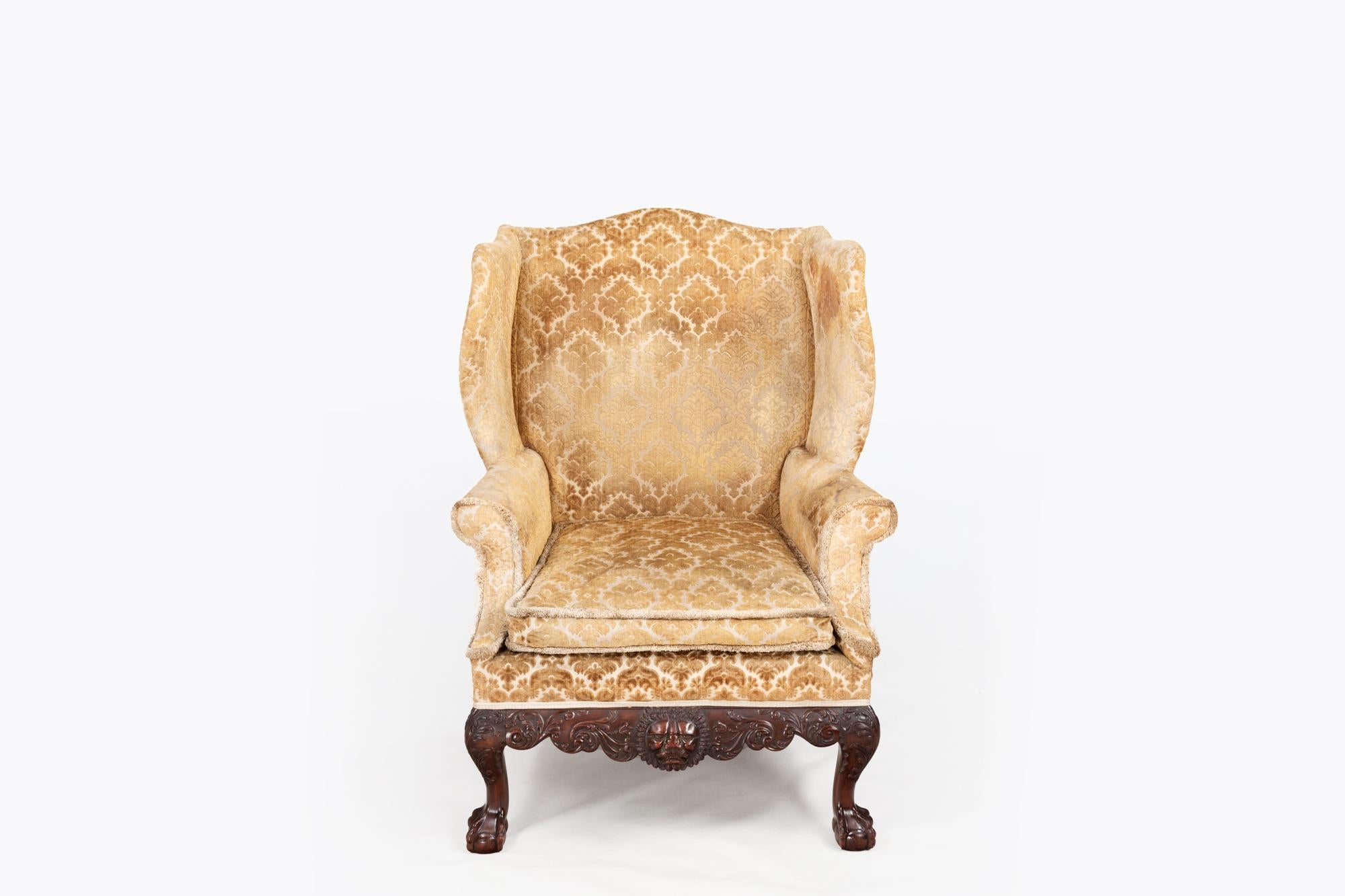 George II 18th Century Irish Wing Chair