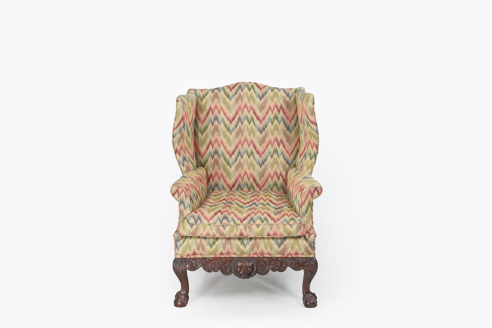 XVIIIe siècle et antérieur Chaise à oreilles irlandaise du 18e siècle en vente