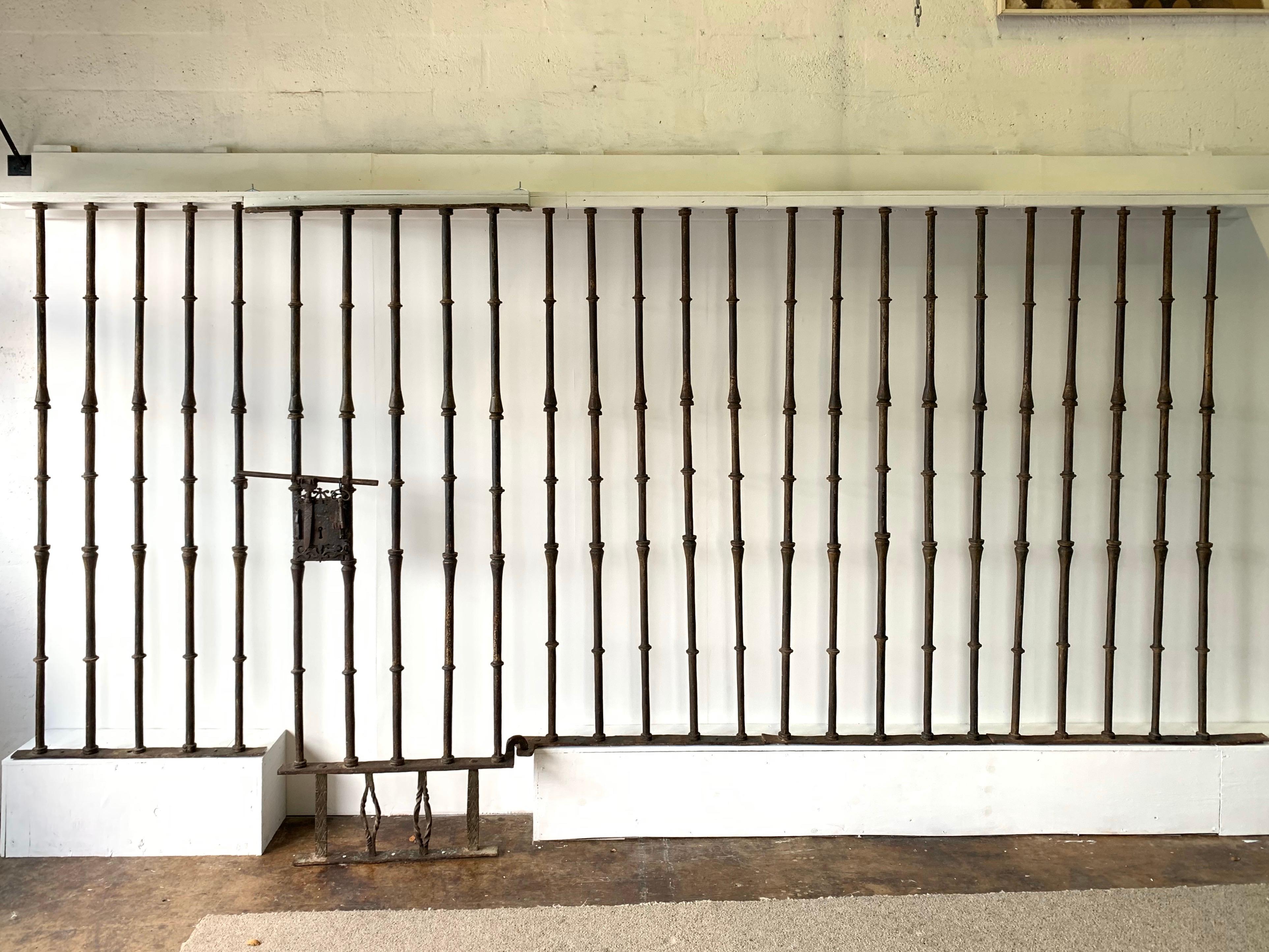 18th Century Iron Gate and Panels from Spanish Villa For Sale 11