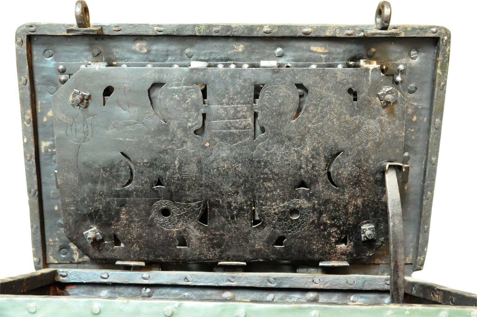 18th Century Iron Nuremberg Strong Box, Trunk 4